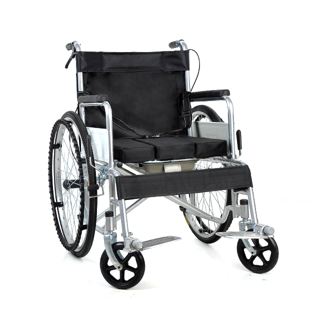 Folding lightweight wheelchair with toilet Ultra-light portable medical manual wheelchair