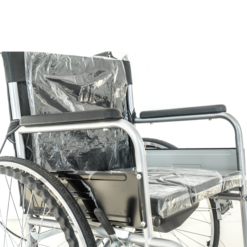 Folding lightweight wheelchair with toilet Ultra-light portable medical manual wheelchair