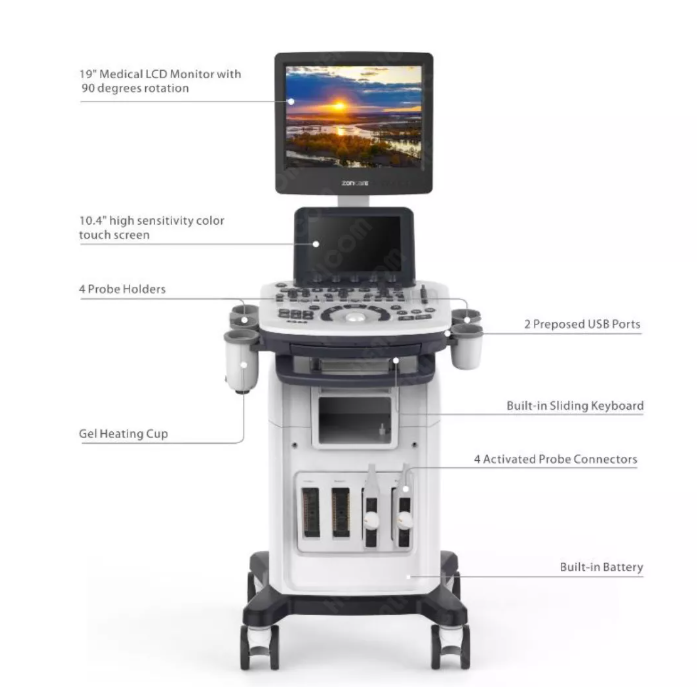 MUC-700 4D Trolley Color Doppler Ultrasound Scanner M